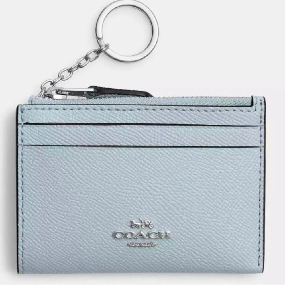 Coach Sky Blue Leather ID Wallet